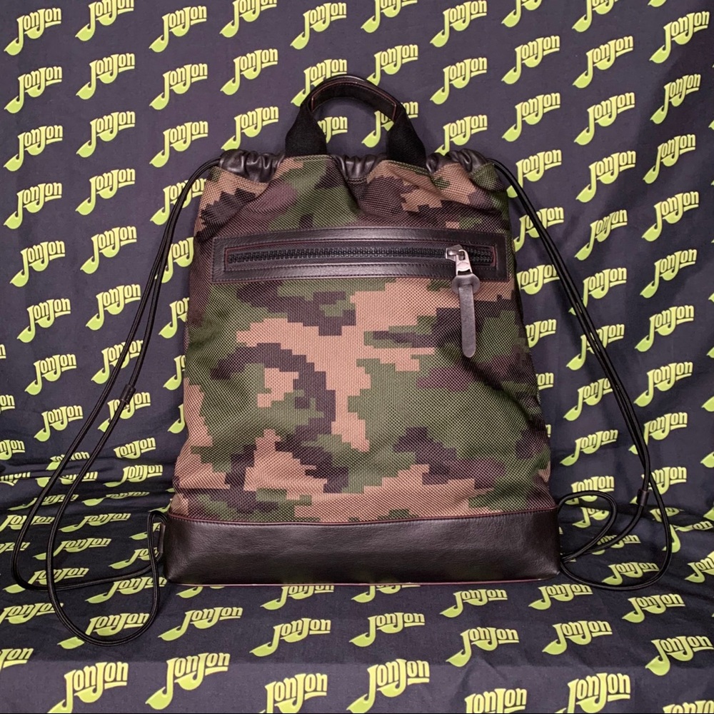 Coach Terrain Drawstring Backpack, Pixelated Camo - image 3